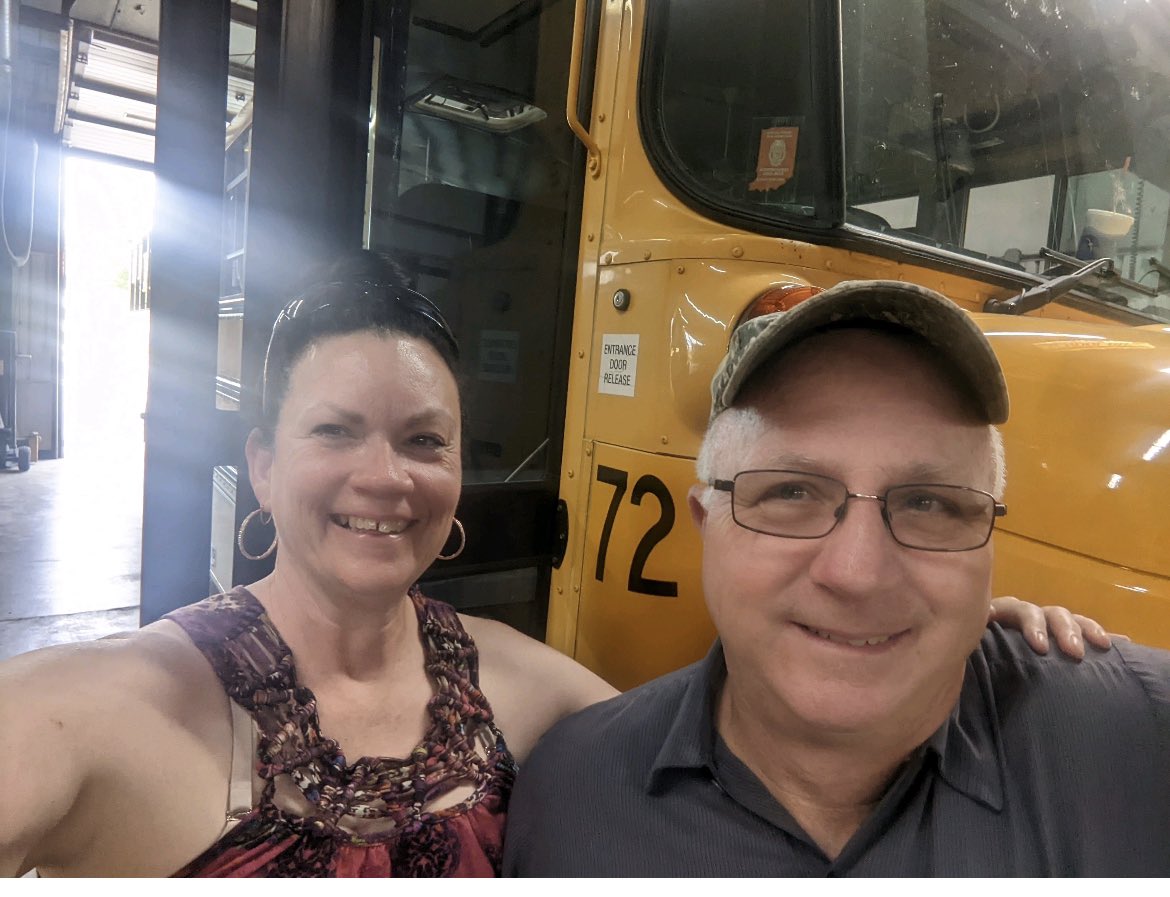 RCSChase's tweet photo. Behind the scenes hero’s today getting us a bus to Batesville for our student athletes to compete. Stan &amp; Lori Manning are two of the few people that I could ask this to be a “date” for them. Thanks to both of them for their behind the scenes work today! RCS thanks you! https://t.co/lCDvZY1qmW