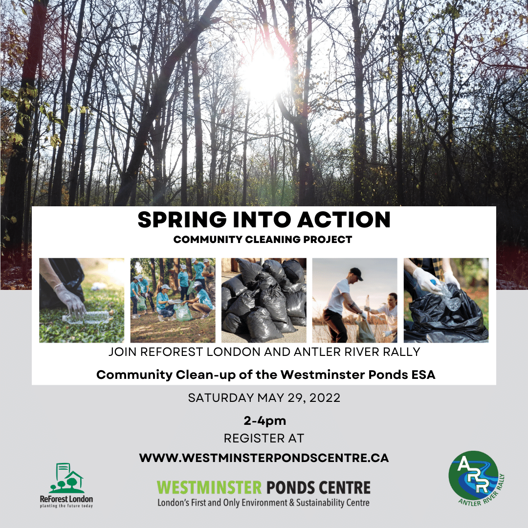 Let's Make Earth Day Every Day!

#ldnont #volunteer with @AntlerRvrRlly & @rfldn in a community #cleanup of the #WestminsterPondsESA May 29, 2-4pm. 

With your help we'll keep this biodiversity hotspot clean!

Register with #friends westminsterpondscentre.ca/events/spring-…

#SpringintoAction