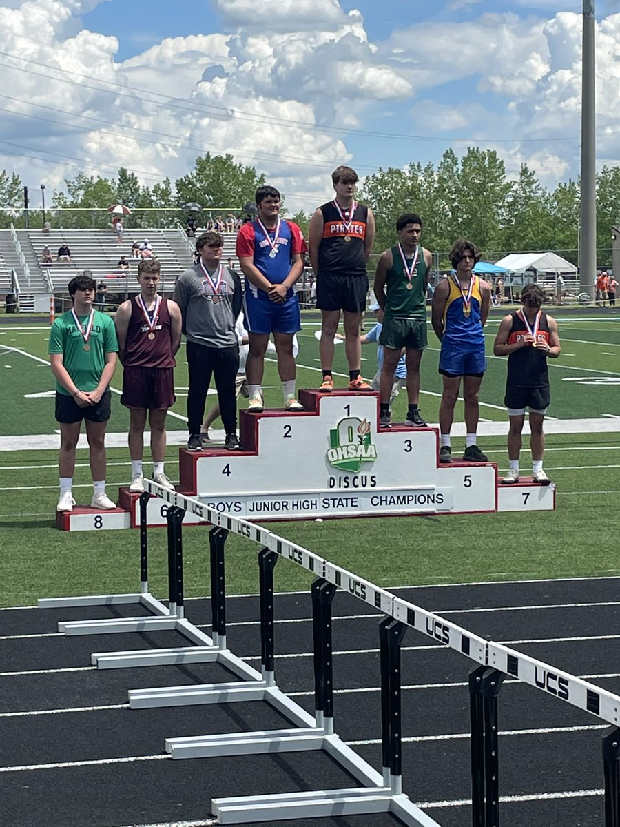 ted_achladis's tweet photo. UPDATE:⬇️

Alex Van Meter has placed 6th in the discus at the Middle School State Championship Track Meet with a throw of 150’9”.

Congratulations on an excellent record breaking season!

#GoPirates https://t.co/AJtgi7Oth0