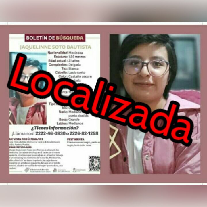 Gracias a los que apoyaron. Ya fué localizada. Gracias a Dios!
