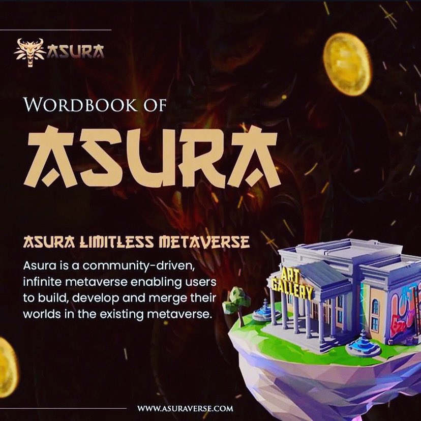 AsuraVerse's tweet photo. Asuraverse allows the users to be the masters of the game and not just mere players. 👹💫

Limitless stories and locations in the game  making it infinite.🪄

#ASUR #token #playtoearn #metaverse #nft #devil #limitless #community https://t.co/nEFesnsupG