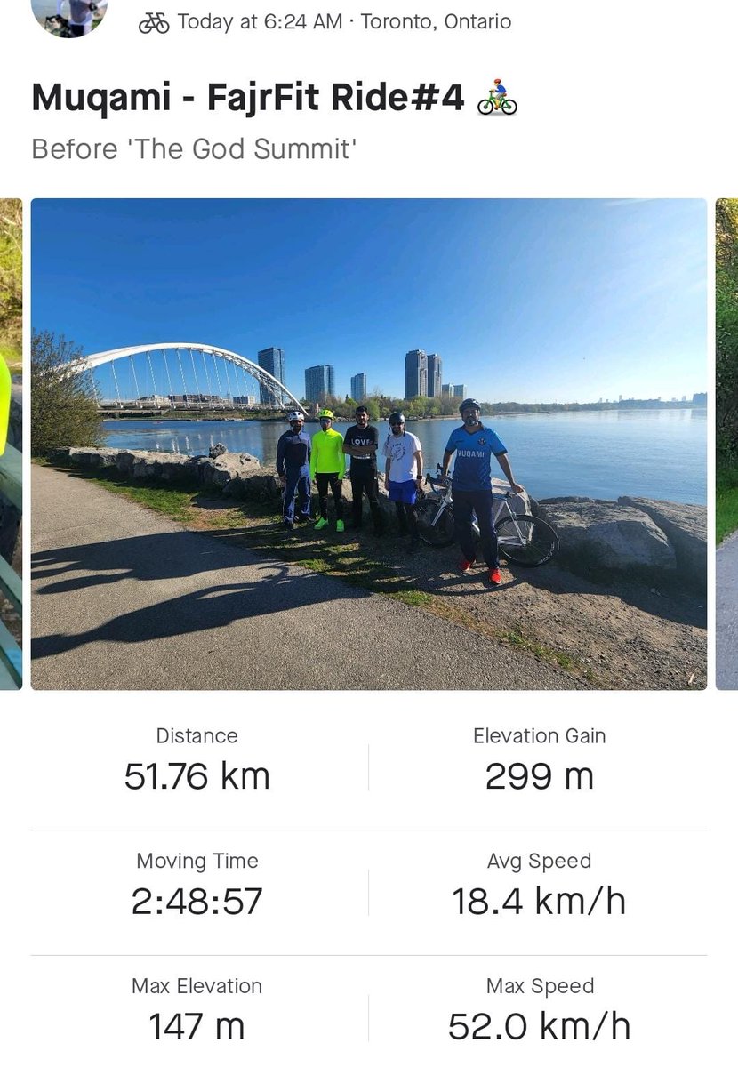 "Why do you stand for buses and waste your time? Exercise, become healthy and ride a bicycle." - Hazrat Khalifatul Masih III (Mash‘al-e-Rah, Vol. II, p. 384)

This morning our Muslim Youth from <a href="/AMYA_Vaughan/">Muslim Youth Vaughan</a> organized a bicycle ride at Humber River Trail.

#cycling #cyclinglife