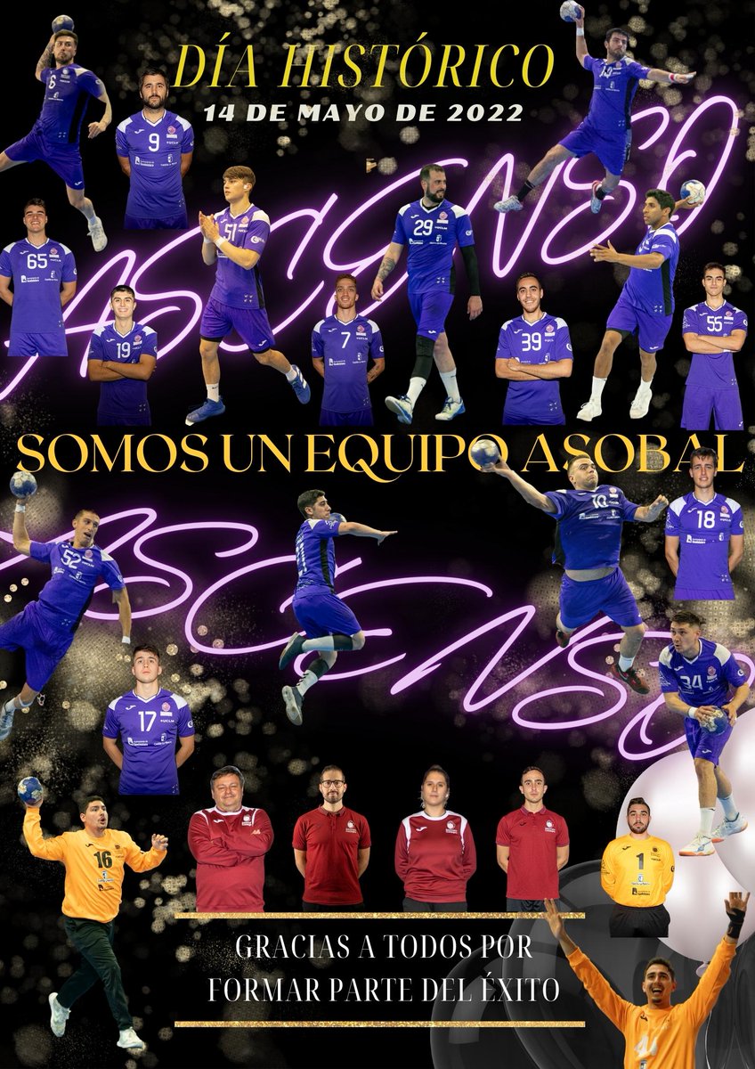 bmguadalajara's tweet photo. ✨DÍA HISTÓRICO✨

Hola @ASOBAL ¡HEMOS VUELTO!

🔥¡¡SOMOS NUEVO EQUIPO ASOBAL!!🔥

Gracias Ciudad, gracias provincia, gracias afición, gracias medios e instituciones. El #impulsoMorado💜🖤 volverá a latir en la máxima categoría nacional en 202-23 https://t.co/xxJzW4bKEs