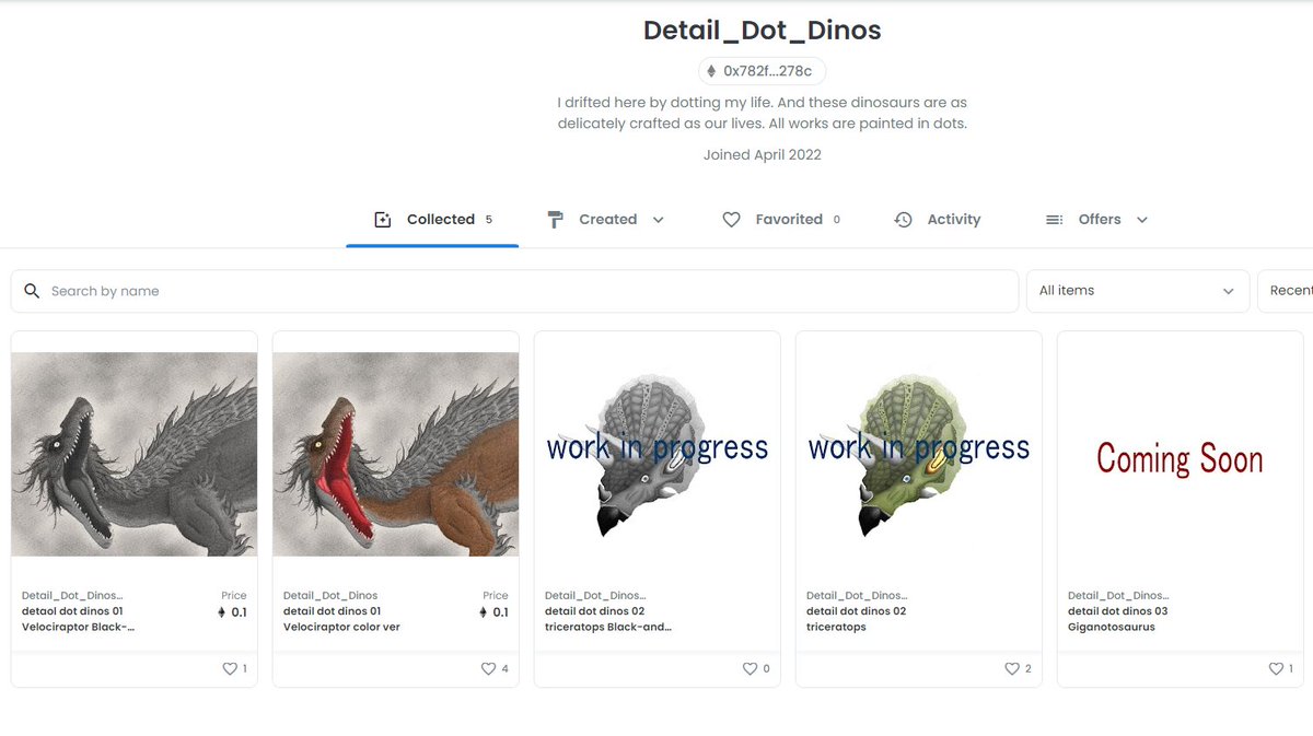 DotDinos's tweet photo. List updated.

#nftart  #NFTs #pointillism #dinosaurs https://t.co/RlskzwiCS0