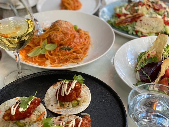 Eat some delicious food outside with friends on the weekend.