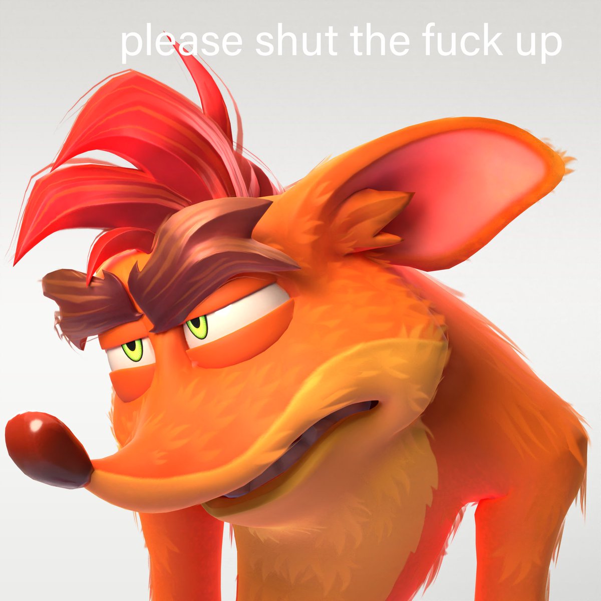 TheLightning8's tweet photo. Crash Bandicoot fans complaining about the character designs for the 100th fucking time

#CrashBandicoot https://t.co/YXkGLh5DMp