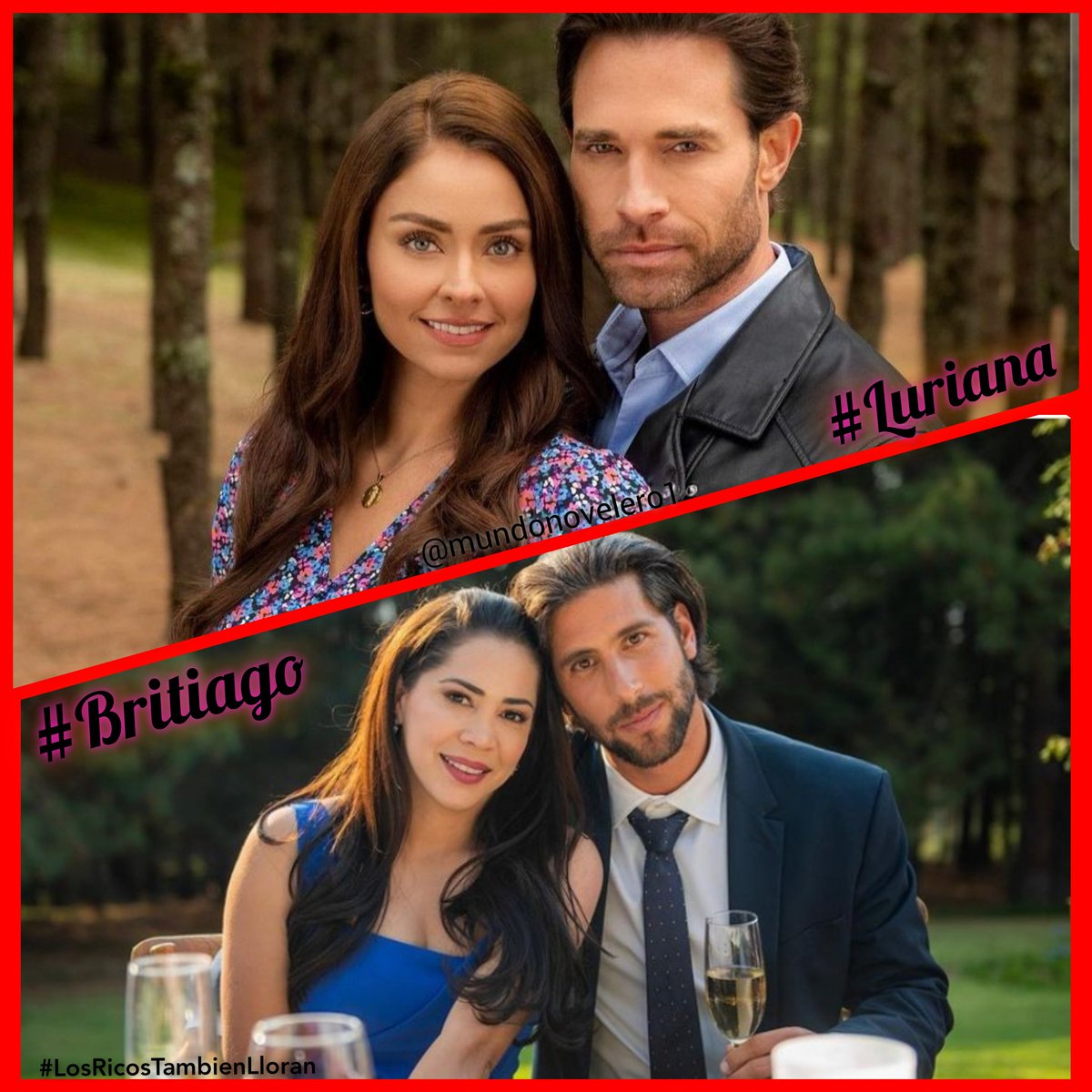 mundonoveleromx's tweet photo. Sin duda alguna estas parejas nos robaron el corazón ❤ 

#Luriana y #Britiago 
¿Cuantos ❤ para estas dos parejitas? 
#losricostambienlloran
#lrtll2022

#mundonovelero🌐 https://t.co/nu4G5Zwkbe