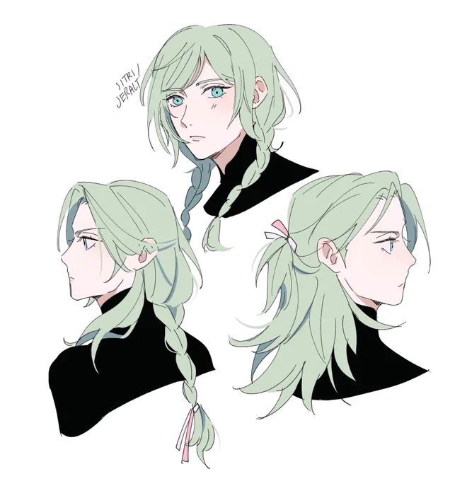 don't mind me… just dreaming abt imaginary post ts hairstyles for byleth 