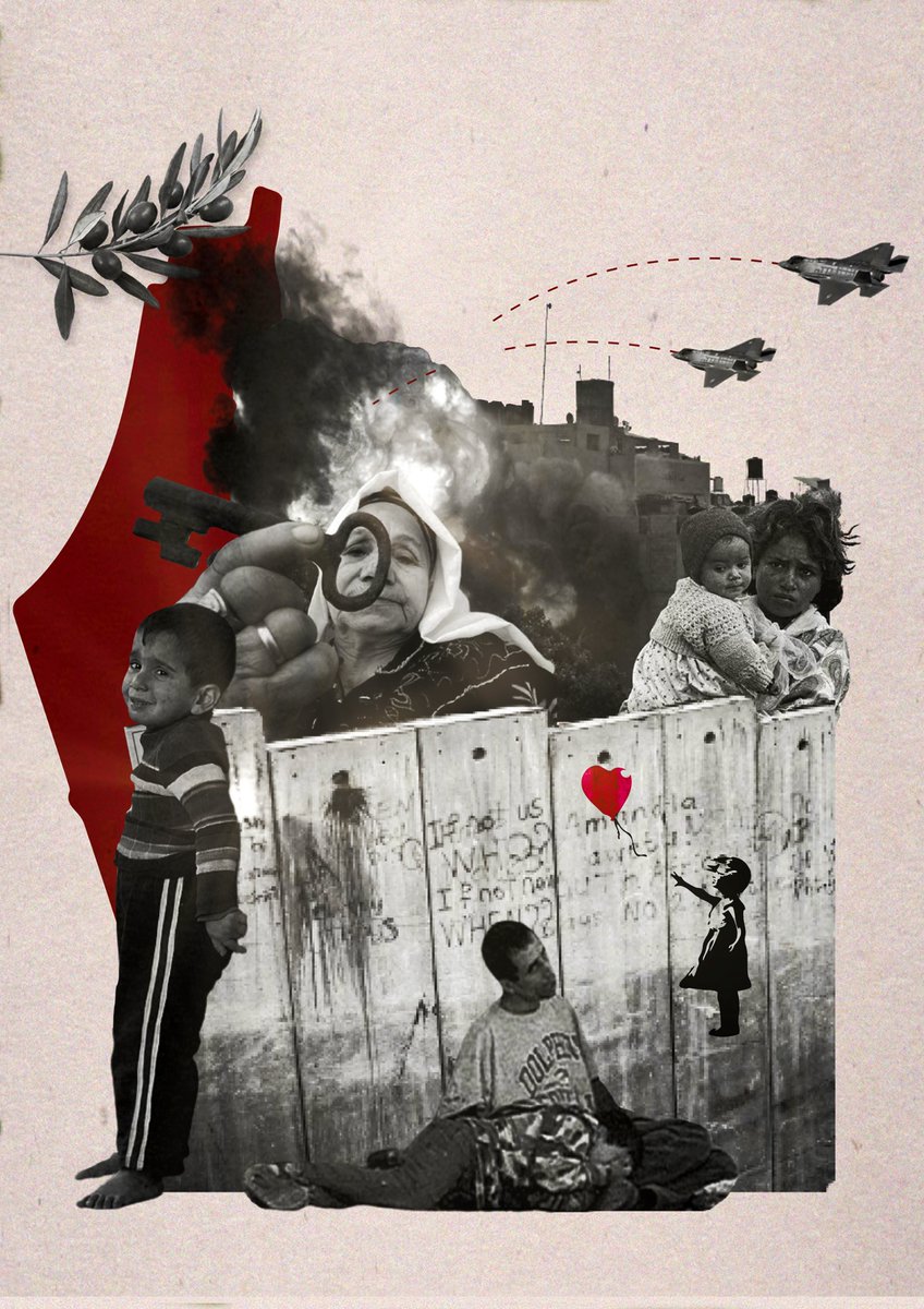 The Nakba (النكبة), literally meaning: catastrophe or disaster is the ongoing destruction of the Palestinian society and homeland that started in 1948.
#NakbaDay
#Nakba 
•❁🇵🇸🍉🗝️❁