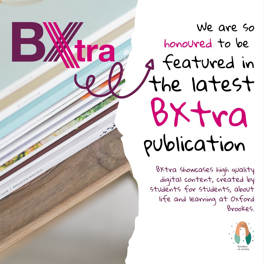 BrookesOTSoc's tweet photo. We are very excited to announce that our efforts have been recognised in #OxfordBrookes magazine, #BXtra!!
Read more here: https://t.co/epWnE5qKpB https://t.co/kbzwHcJpth