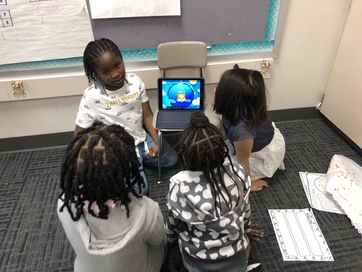 EllieFater's tweet photo. Next, they created Clips videos. Finally, they presented their information to their peers. My students are creative, brave, and hardworking! #WarrenWill https://t.co/H5wu3j8dZb