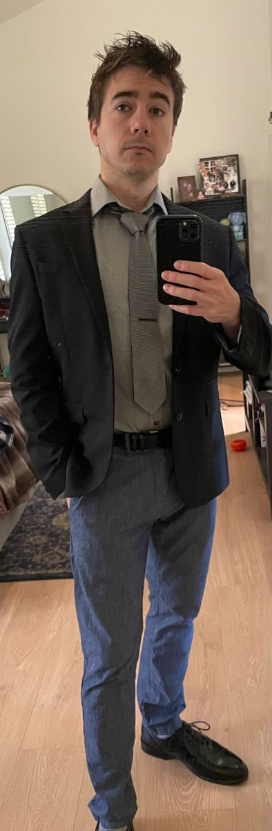 c3sound's tweet photo. I don’t get dressed up much due to 1. Not having any actual formal clothes and 2. Not attending formal outings. But when I do… it’s in clothes I haven’t worn for 10 years 🤣 https://t.co/POKwFj7BmK
