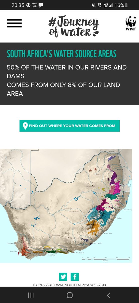 Geophysics101's tweet photo. I am embarrassed to admit I didn't know much about where my city's water comes from. Johannesburg needs to say a huge thank you to Lesotho

What a useful website: I didn't know 50% of water in rivers &amp; dams in South Africa comes from only 8% of our land!

https://t.co/pEBEynXc14 https://t.co/BOUFtqI0C5
