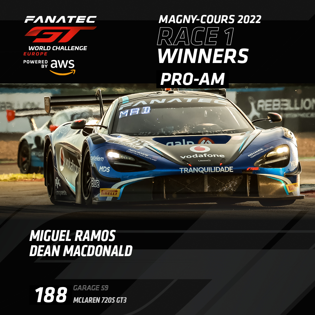 GTWorldChEu's tweet photo. Here are your Magny-Cours race 1 winners 🏆

Overall: @followWRT 
Silver: @SaintelocRacing 
Pro-Am: @Garage_59 

#GTWorldChEu https://t.co/vURBLJHMa0