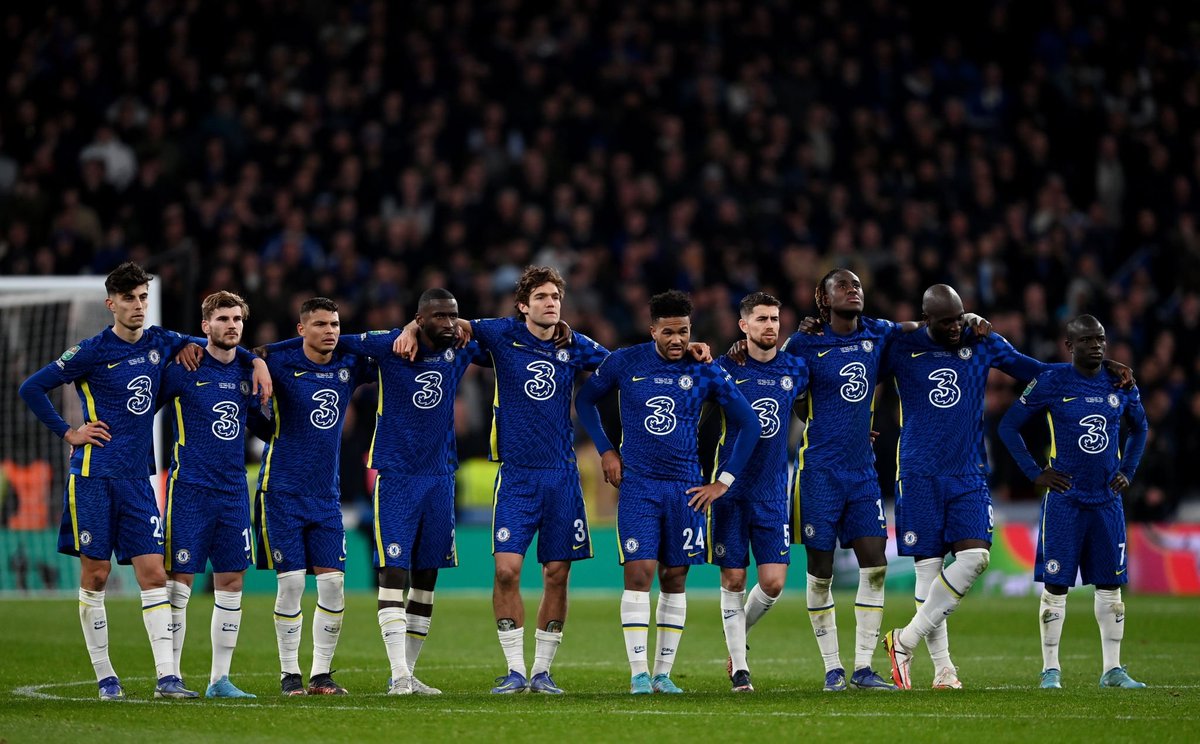 idextratime's tweet photo. 5 kali kalah beruntun main di laga final di Wembley :

2019 : City 0-0 Chelsea (4-3)
2020 : Arsenal 2-1 Chelsea
2021 : Leicester 1-0 Chelsea
2022 : Chelsea 0-0 Liverpool (10-11)
2022 : Chelsea 0-0 Liverpool (5-6)

Kok bisa? https://t.co/ZBNbnN36VL