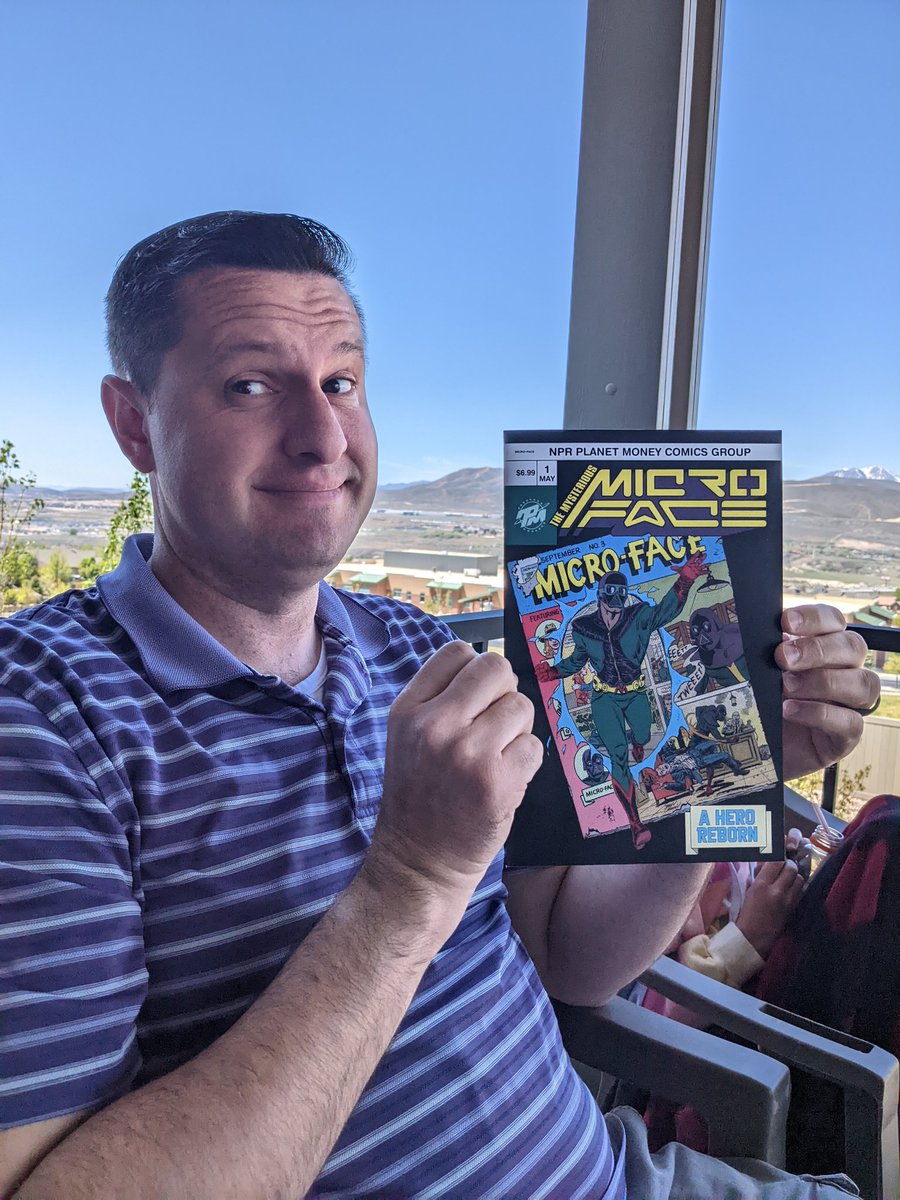 PurpleOxborrow's tweet photo. Our family has listened to the @planetmoney episodes about #microface and today we got the comic book! #howtocreateacomicbook #npr https://t.co/sfEMddnl8D