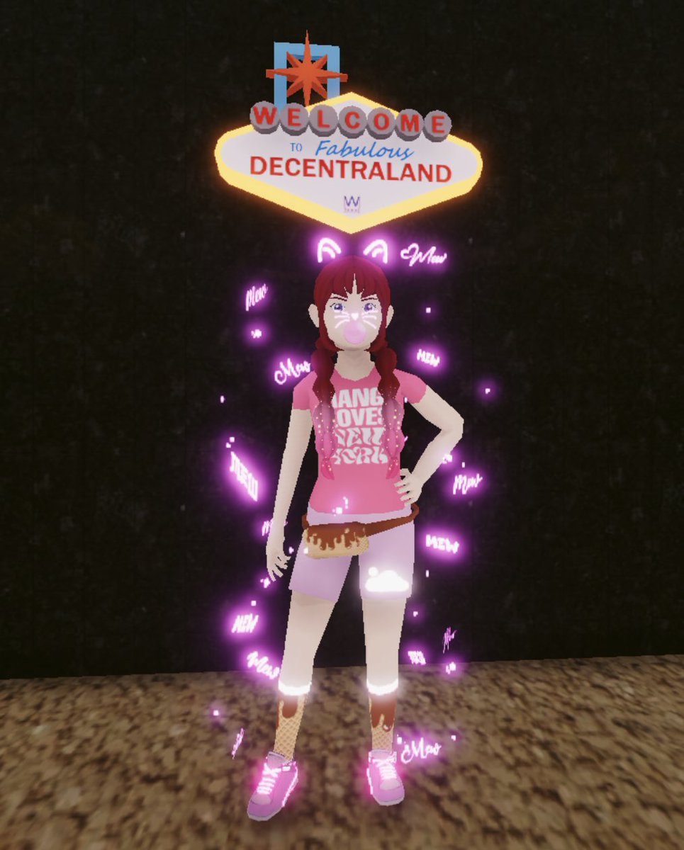 So excited to finally own this awesome vegas sign #dclwearable by <a href="/PoapPrincess/">poapprincess.eth | pokerprincess.eth ♠️♦️♥️♣️</a> and <a href="/Whiffy_DCL/">whiffy.eth | 51603.eth</a> 

ready to welcome all new ppl, as i was so welcomed when i joined #dcl ✨

aura <a href="/SinfulMeatStick/">SinfulMeatStick.eth</a> 
shirt <a href="/Mango/">MANGO</a> <a href="/OfficialFarkas/">mrfarkas.eth</a> 
shorts <a href="/michi_todd/">MichiTodd.eth</a> 
sneakers <a href="/T0kenDesign/">T0kenKiwi</a>