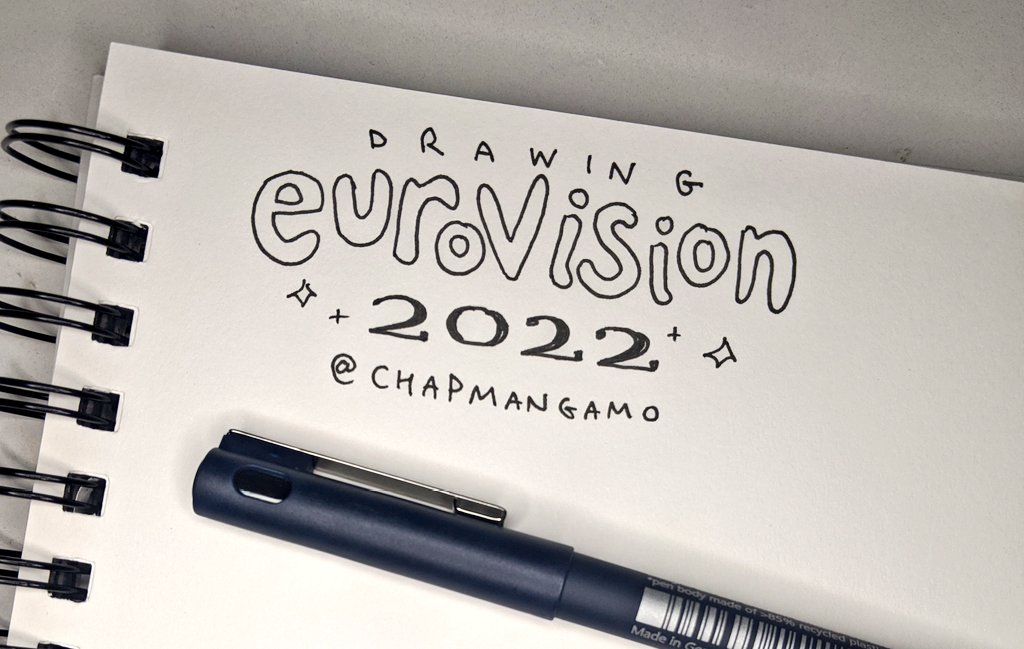 i'm drawing every #eurovision act tonight, wish me luck