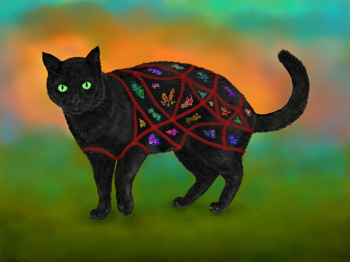 CharisseAshton's tweet photo. This is my second drawing using Krita titled #CatCosy.  #CharisseAshtonArt #DigitalDrawing #Cat #Krita https://t.co/3KCvxPlKsf
