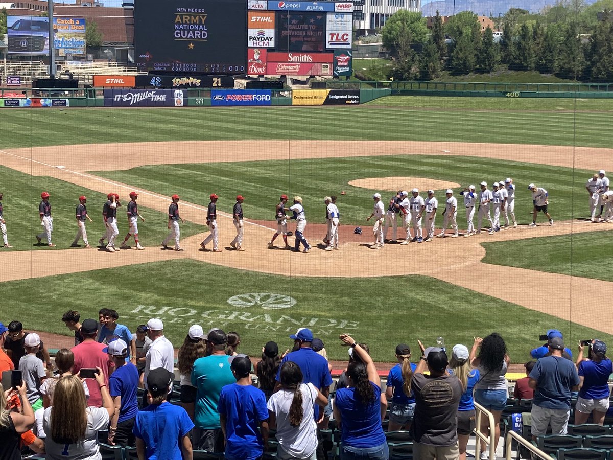 5A BASEBALL STATE CHAMPIONSHIP

Final
<a href="/OnwardCavemen/">Carlsbad Cavemen</a> 7
<a href="/SandiaBaseball/">Sandia Baseball</a> 0

Carlsbad’s first state title since 2016

Highlights on <a href="/KOB4/">KOB 4</a> <a href="/NMGameDay/">New Mexico GameDay</a> <a href="/_NMAA/">NMAA</a>