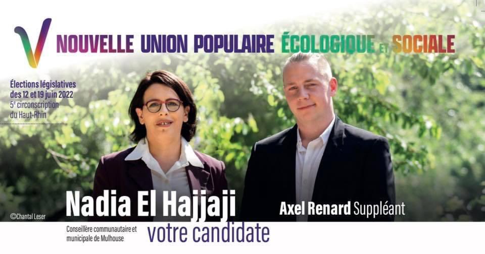 LFI_68's tweet photo. Dimanche 15 mai à 18h au #Baramey 15 place des Tonneliers à #Mulhouse, la candidate de la @NUPES @nadiaelhajjaji lance sa #campagne dans la #circo68005 du #HautRhin pour la victoire à #Mulhouse et alentour ;) #JusquAlaVictoire ! https://t.co/5lBwNyiXGj