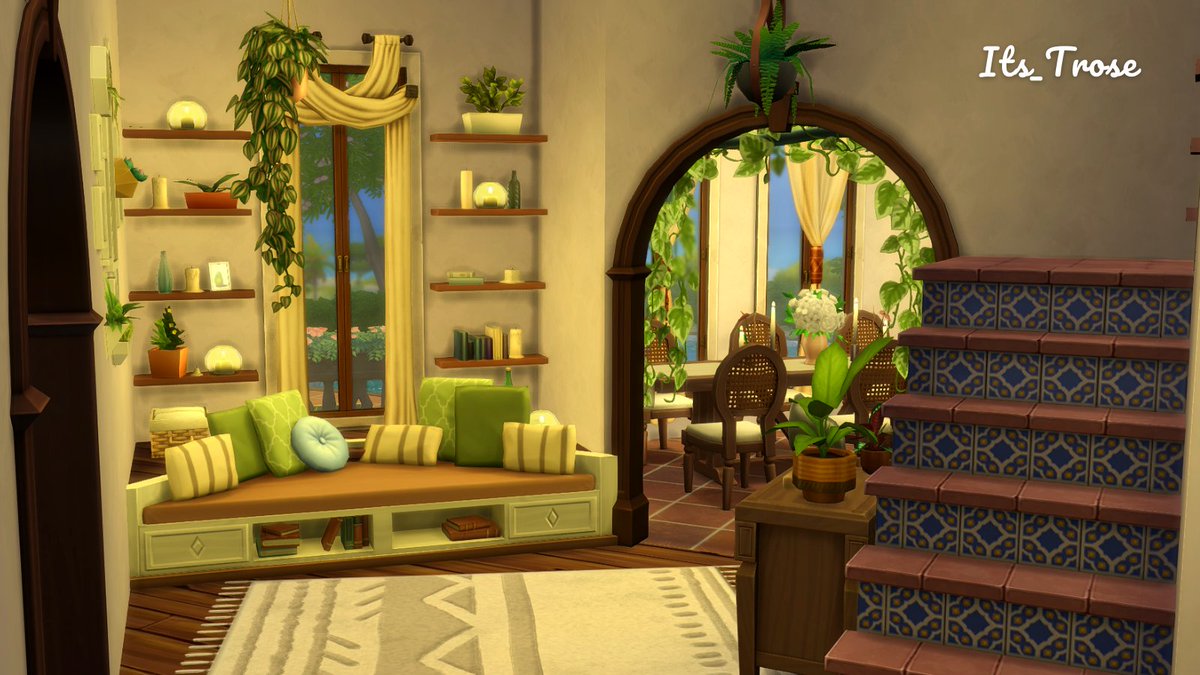 Its_Trose's tweet photo. Sneak peak of the interior 🪴
#SimsieBigMistake #ShowUsYourBuilds #TheSims4 #nocc https://t.co/LJ8Zlmd9GT