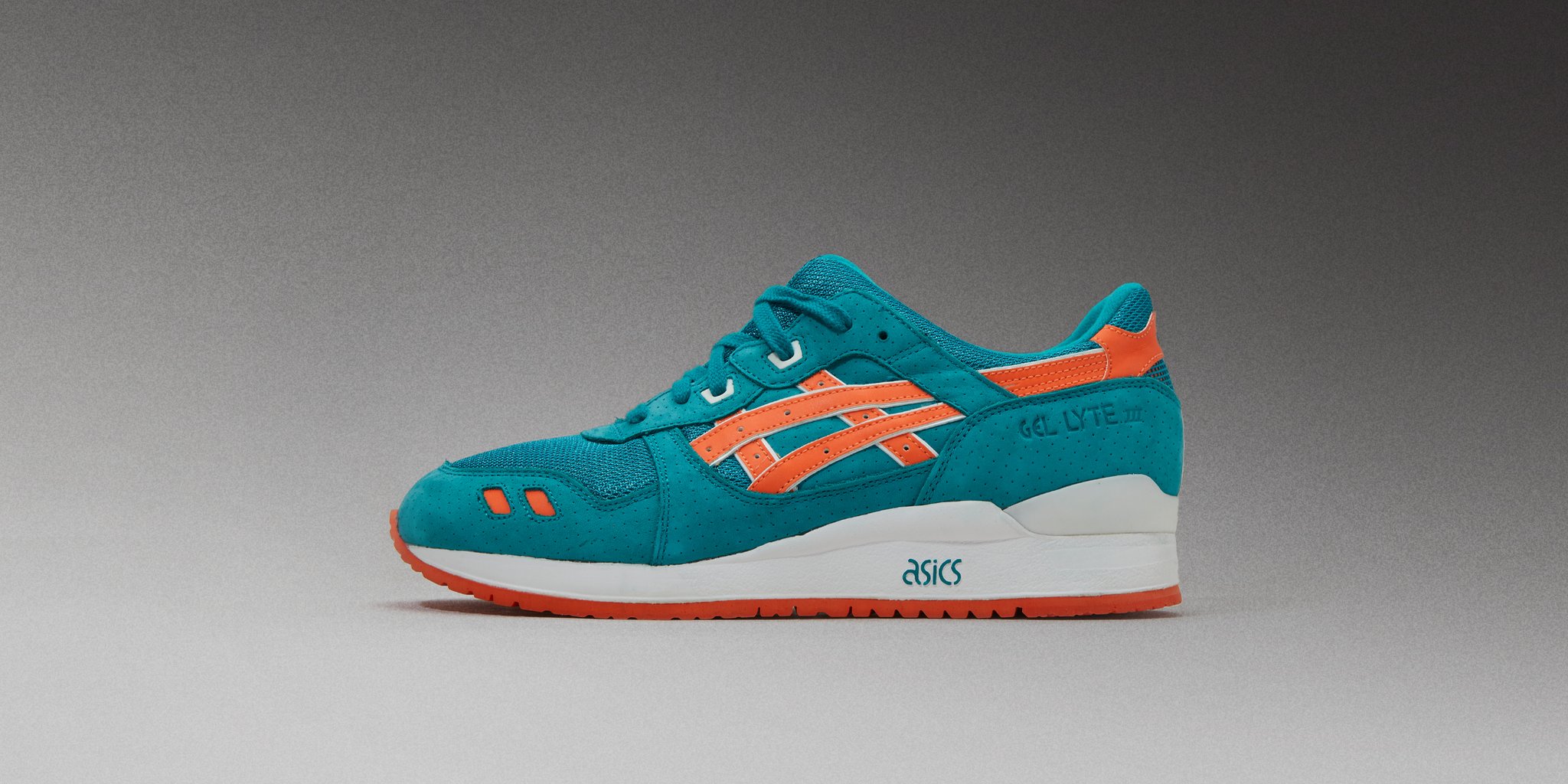 Flight Club on X Released in 2013 the Ronnie Fieg x Asics Gel Lyte 3 Miami echoes the Miami Dolphins team colors sporting a vivid teal suede and mesh upper with eye catching