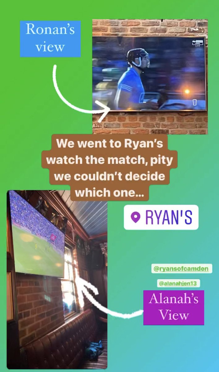 Went with @A_L_A_N_A_H to watch “the match” in Ryan’s….turns out there was a slight key communication error #DubsVsKilk #FACupFinal @RyansofCamden 👕👕 #UpTheDubs