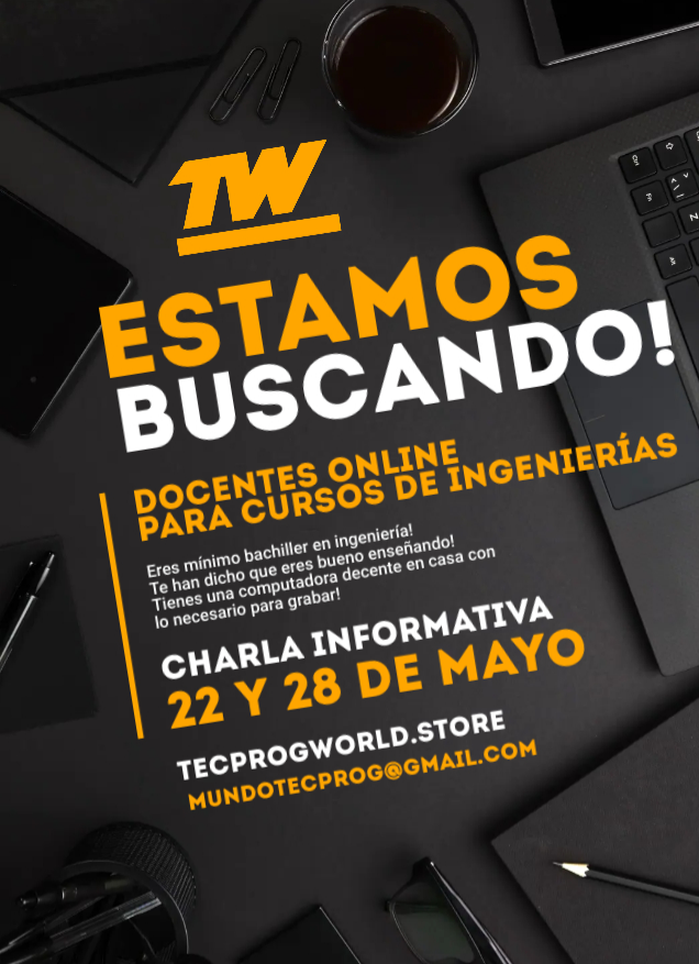 TecprogWorld's tweet image. 𝐂𝐎𝐍𝐕𝐎𝐂𝐀𝐓𝐎𝐑𝐈𝐀 𝐃𝐎𝐂𝐄𝐍𝐓𝐄𝐒 𝐎𝐍𝐋𝐈𝐍𝐄 𝐏𝐀𝐑𝐀 𝐂𝐔𝐑𝐒𝐎𝐒 𝐃𝐄 𝐈𝐍𝐆𝐄𝐍𝐈𝐄𝐑𝐈𝐀!!!
👉 𝐩𝐚𝐬𝐨 𝟏, 𝐈𝐧𝐬𝐜𝐫𝐢𝐛𝐞𝐭𝐞: forms.gle/wTg44Uo5ZNZVdA…
👉 𝐩𝐚𝐬𝐨 𝟐, 𝐈𝐧𝐠𝐫𝐞𝐬𝐚𝐫 𝐚𝐥 𝐠𝐫𝐮𝐩𝐨 𝐖𝐡𝐚𝐭𝐬𝐀𝐩𝐩: chat.whatsapp.com/JKcddVKeakQA5H…
#ChambaSiHay #Cursos