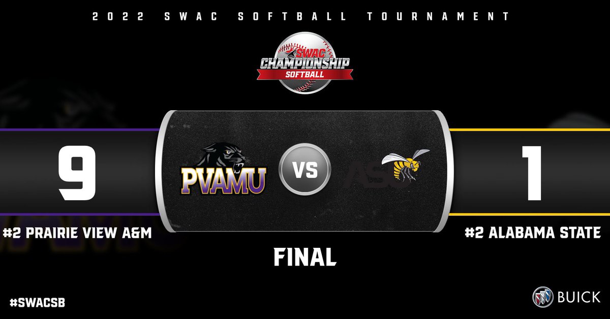 2022 SWAC Softball Tournament Final: Saturday, May 14 presented by Buick 

 #SWACSB 🥎
