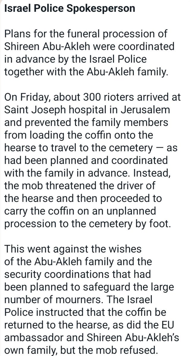 SAfricanInst's tweet image. Israeli police attempt to stop the hijack by Islamists of the reporters coffin. The Islamists acted against the family&apos;s wishes   
and the police attempted to help honour the family&apos;s wishes. 
Get it now?
#ItsSimpleReally