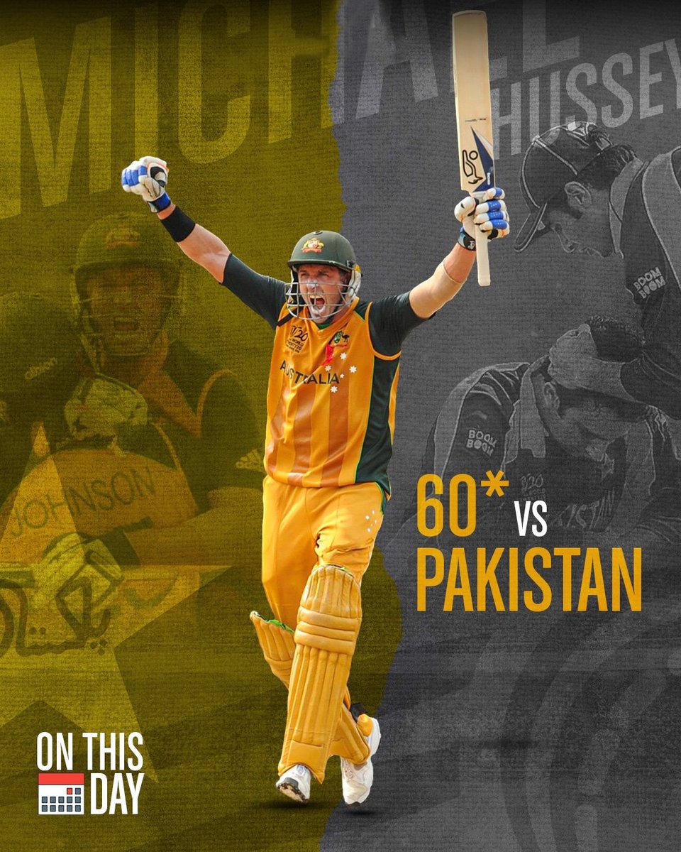 60* (24)
3 Fours
6 Sixes
250 SR

With 17 runs required in 5 balls, Michael Hussey aka Mr Cricket smashed Saeed Ajmal four consecutive boundaries (𝟲 𝟲 𝟰 𝟲) to book a place in the #T20WorldCup final 🔥

📸: CricWick

#SaeedAjmal #MichealHussey #Pakistan #Australia #Cricket