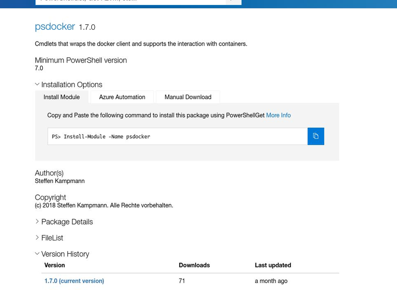 AndySvints's tweet photo. #Module: psdocker
Author: Steffen Kampmann
ProjectUri: https://t.co/KbNDHuULH6
Cmdlets that wraps the docker client and supports the interaction with containers.

#AndySvints #RandomPSModule #Docker #Windows #Linux https://t.co/MVfNMEUgHF