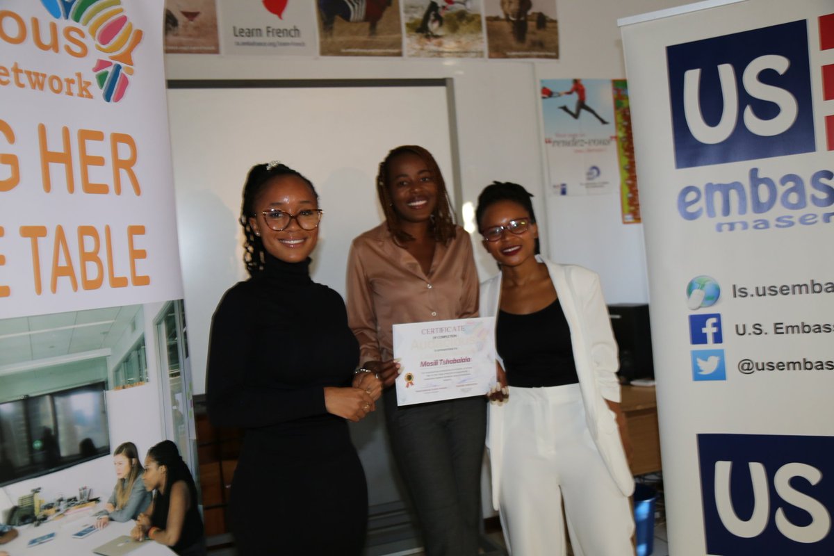 leadaudaciously's tweet photo. Two weeks ago we celebrated the end of a beautiful journey, Bring Her To The Table program funded by @USEmbassyMaseru  came to a beautiful ending with the launch of the young women's voices and call to action to be included in decisionmaking spaces in Lesotho.
#BringHerToThetable https://t.co/0SDEAjiAQ3