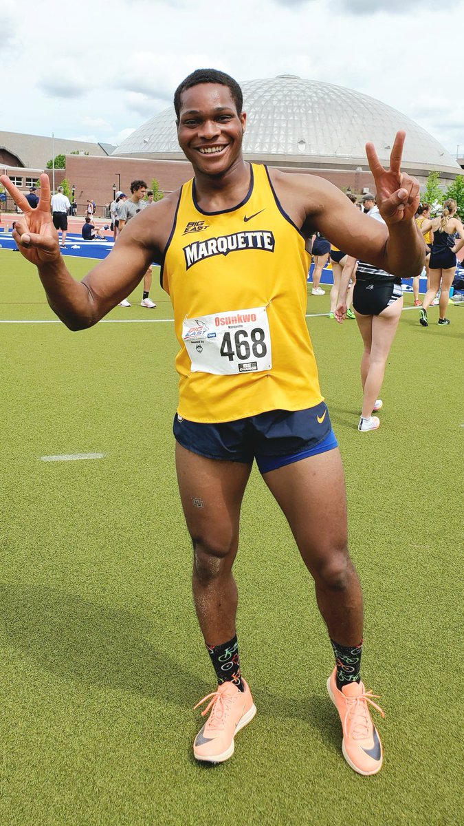 MUTFXC's tweet photo. Jefferson Osunkwo takes 2nd in the triple jump! 

Jefferson set a lifetime best on his final jump with a mark of 14.47/47-5.75 and moves up to #7 all time! https://t.co/iZ4ngdmIh0