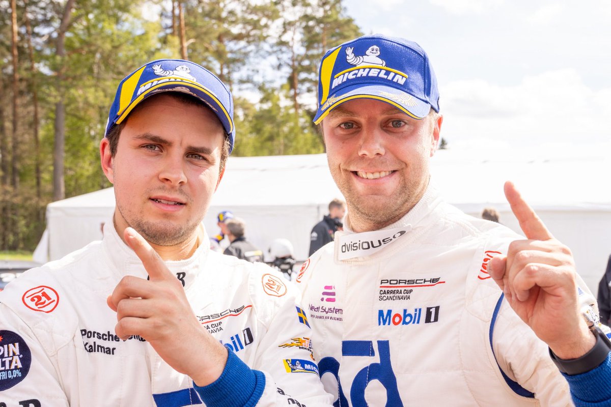 Reigning champion Lukas Sundahl makes amends for his race one disappointment by winning race two - but it’s @EricssonHampus who leads the #PCCS2022 standings after our opening event in Anderstorp. Read the report here 👇 carreracup.se/nyheter/hampus…