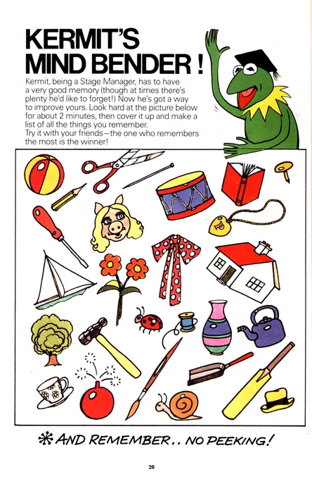Games from THE MUPPET SHOW ANNUAL (1979). 