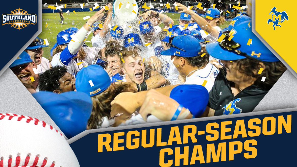 Home-field advantage ✅ 
No. 1️⃣ seed ✅ 

The Cowboys claim the regular-season title and enter next week’s tourney as the 🔝 seed‼️ 

#SouthlandStrong💪 #GeauxPokes🤠