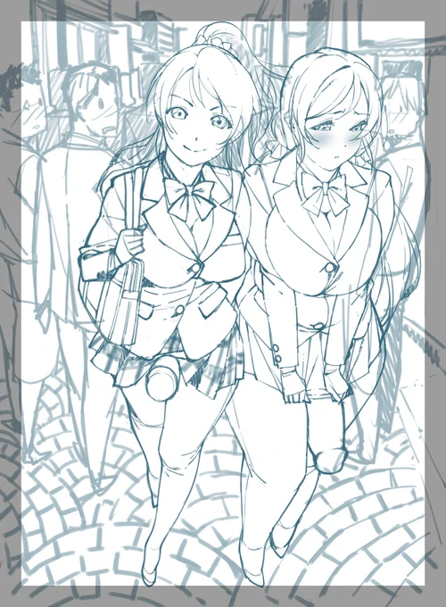 [R-18] pixivリクエスト2022/4 #ラブライブ! #絢瀬絵里 #東條希 #野外露出 #ラバースーツ #ふたなり https://t.co/ay0KXcITuq 