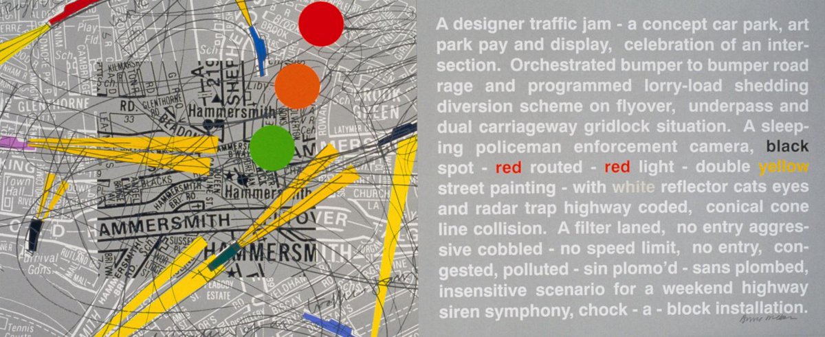 TateArtBot's tweet photo. Bruce McLean, 1998, Designer Traffic Jam - Celebration of an Intersection #tatemuseum #brucemclean https://t.co/7sCMSqb4t1 https://t.co/BDgP2w9YFv
