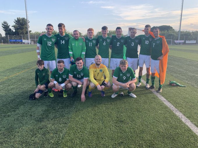 IrelandFootball's tweet photo. FT | Ireland 4-1 Argentina 

Phenomenal come back from the boys in green, what a fantastic tournament our CP team are having 🙌

Goals scored by -
⚽️ Joe Markey x2
⚽️ Ryan Nolan
⚽️ Dillon Sheridan

#IRECP | #WeAreOne | #COYBIG https://t.co/stbFoz7AIv