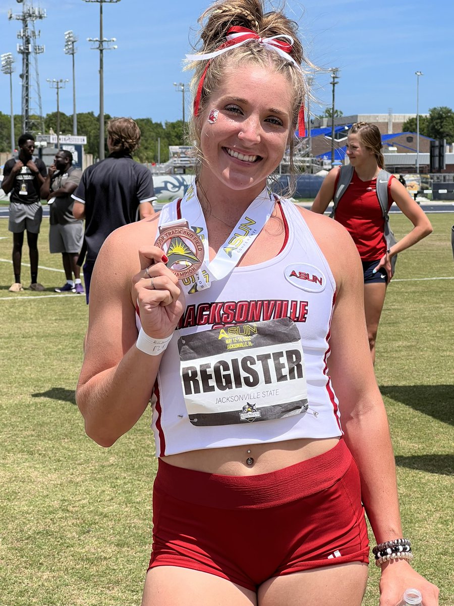 JaxStateXCTF's tweet photo. No better feeling! @tylynn_register is an ASUN medalist! 🐔🥉 https://t.co/NJJEG9zVeq