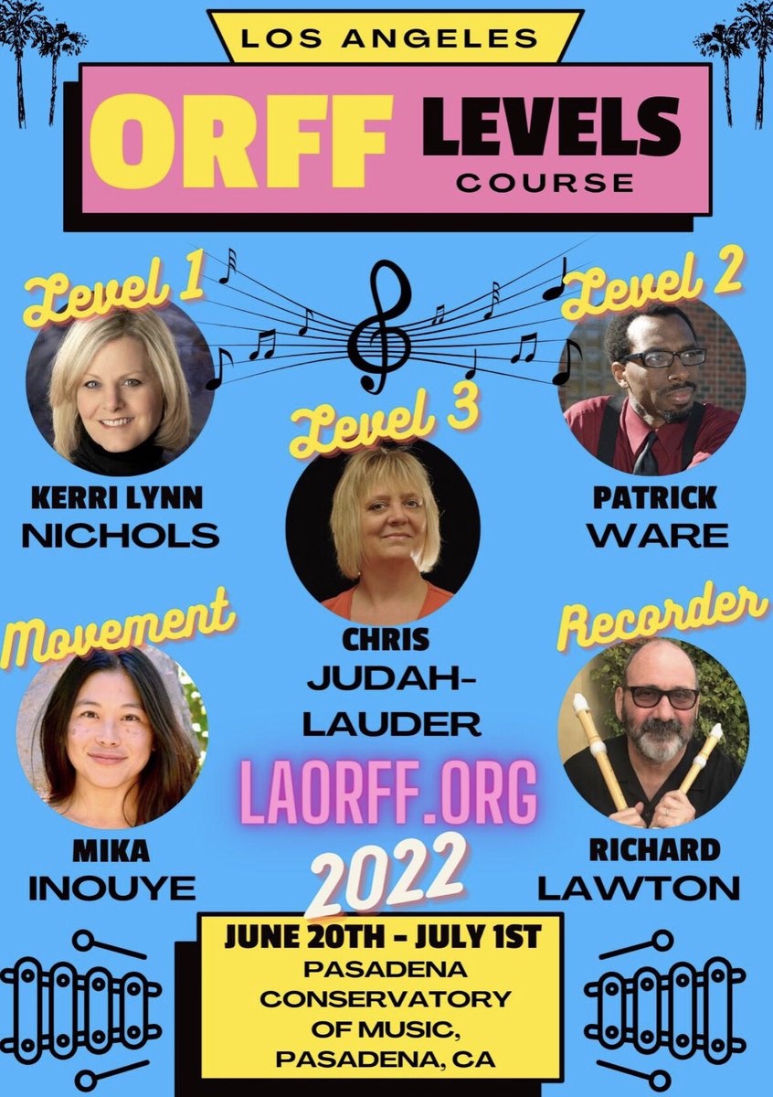 Have you applied for L.A. Orff’s $500.00 Summer Levels scholarship(s)? Click below:

laorff.org/22-summer-leve…

Deadline: 6/3/22. Level II &amp; III only