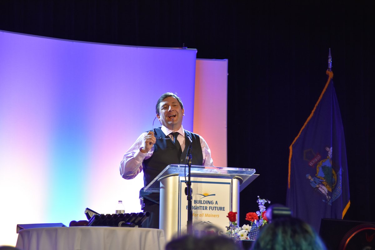 MaineDems's tweet photo. “It’s time to dig in, buckle down, and get to work!”

Thank you @SenTroyJackson for your invaluable leadership in the Maine Senate, and for firing us up at #MEDemConvention22 #mepolitics https://t.co/rmIUzBSJ21