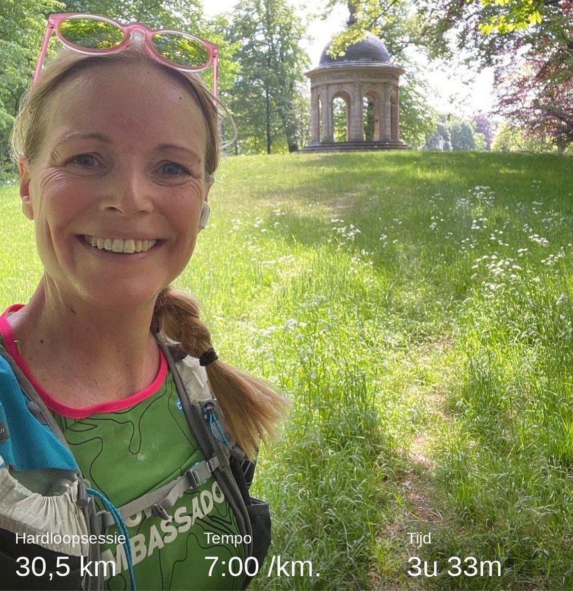 Vandaag de Utrechtse heuvelrug trail gelopen als lange duurloop in training voor alpe d’huzes. Genoten van deze mooie, wat warme trail! <a href="/HupLopen/">Reisjefit</a> #nstrail #loopmaatjes