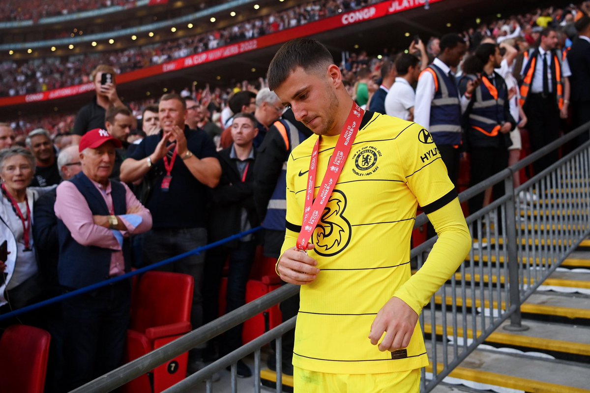 Sporf's tweet photo. 💔Mason Mount has lost his last SIX Wembley finals.🥈 https://t.co/Vj9VObsnSs