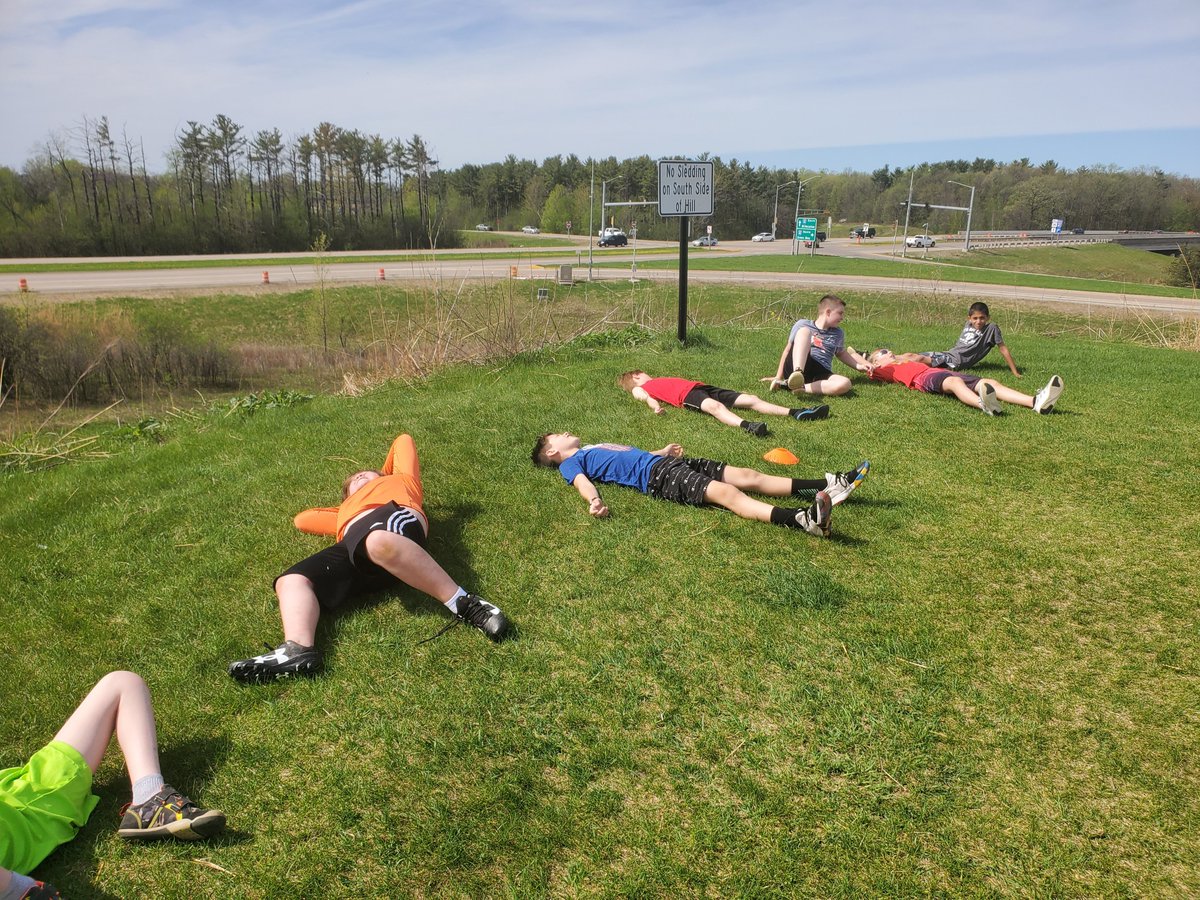 RHFA_est2020's tweet photo. I want to make it abundantly clear that I don't let these kids sit or kneel during our practices whether that is on ice or off ice, this photo was taken at the end of our session today...🤣

While you were sleeping, we were working.

#FVHT #CreatingBetterHumansScholarsAthletes https://t.co/UkArPlkIxf