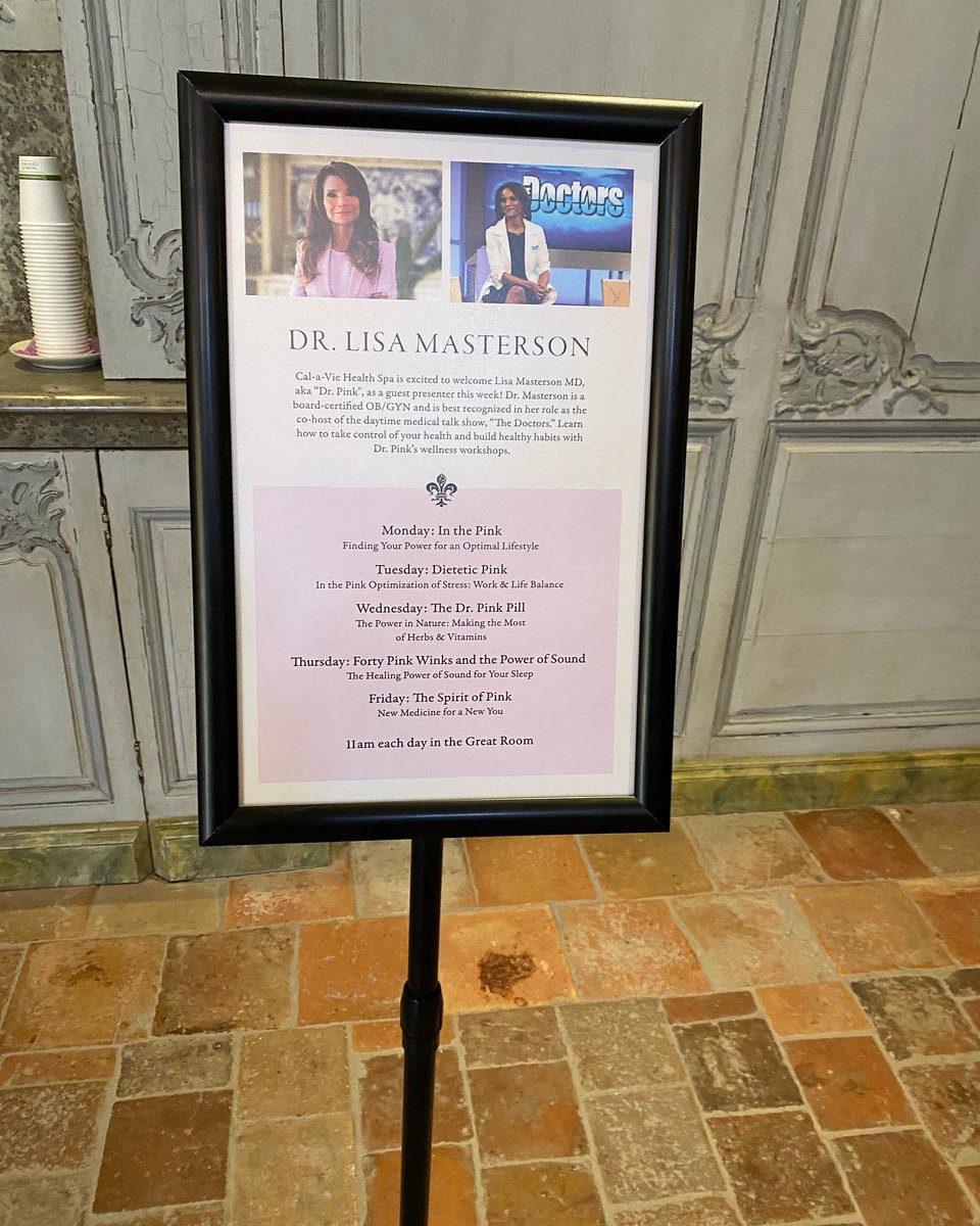 Had a great time giving my 5 day lecture series “In the Pink” <a href="/calaviespa/">Cal-a-Vie Health Spa</a> #drpinkmd #drpink #calavie