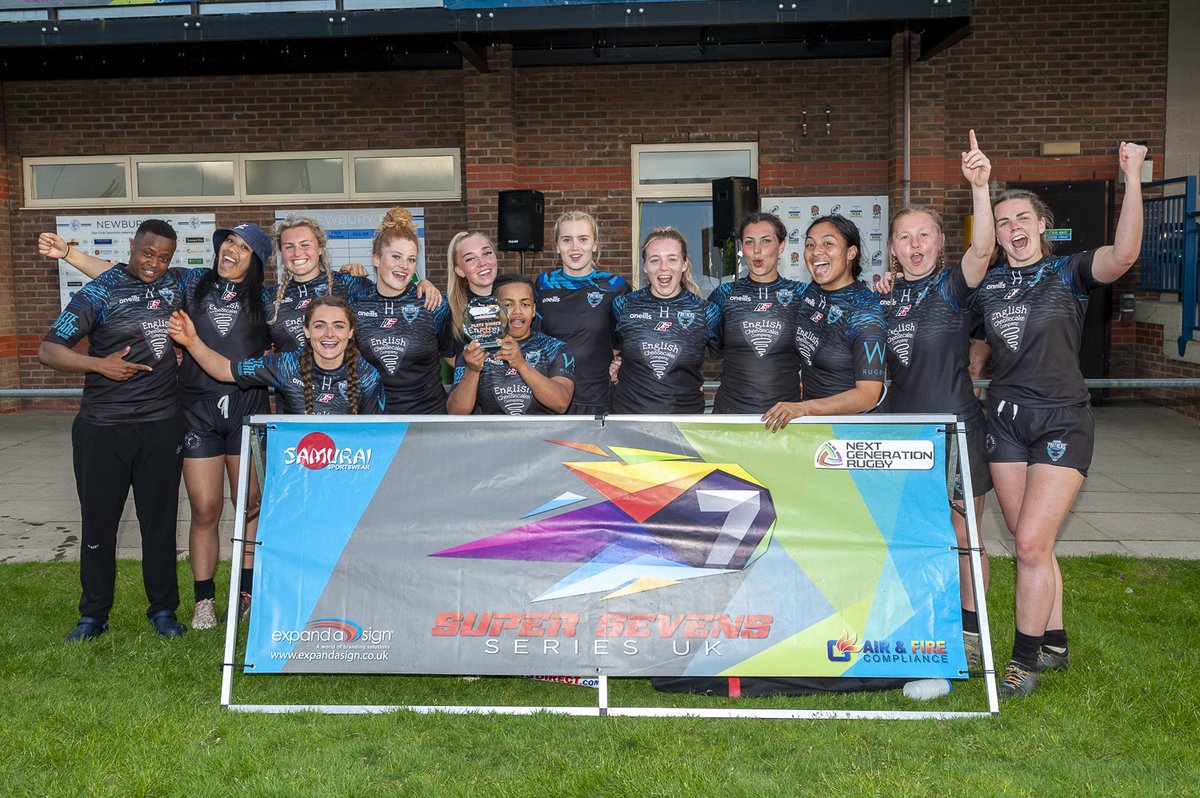 S7SRugby's tweet photo. And that's it for the first round of the 2022 Super Sevens Series UK and the winners are:

Men's Bowl: The Stunts 7s
Women's Plate: The Savvy Panthers

#wowhydrate #helpingkidsthroughrugby #rugby7s #wowhydrate #nirvanaspa #supersevens #samurai https://t.co/KVCWZXtzBU