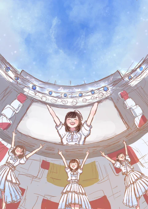 バンナムフェス、野外だからLiella!ちゃんの歌声が空の向こうまで飛んでいきそうで最高でした…特にShooting Voice!!💫
 #Liella! #バンナムフェス2nd_DAY1 